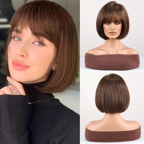 RSY Bob Wig Human Hair Blend Healthy Fiber Wigs for Women